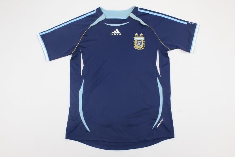 Thailand Quality(AAA) 2006 Argentina Away Retro Soccer Jersey (Player)