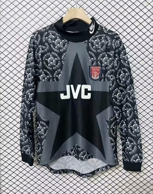 Thailand Quality(AAA) 1994/95 Arsenal GK Black Long Sleeve Retro Soccer Jersey