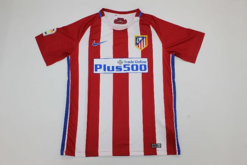 Thailand Quality(AAA) 2016/17 Atletico Madrid Home Retro Soccer Jersey