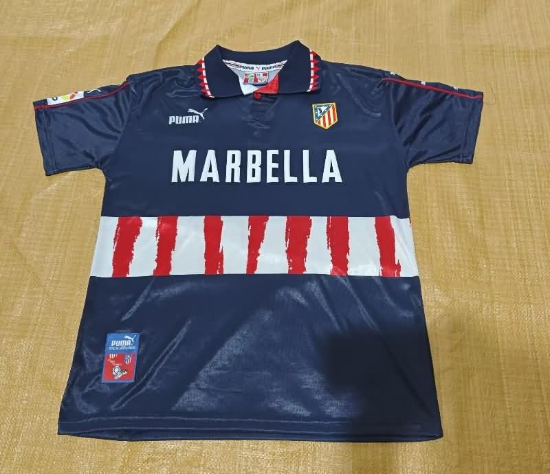 Thailand Quality(AAA) 1997/98 Atletico Madrid Away Retro Soccer Jersey