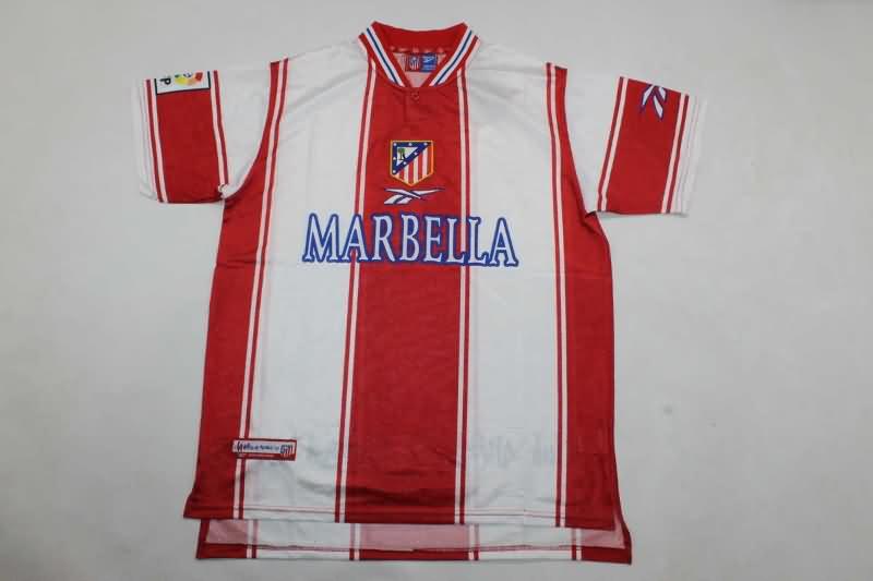 Thailand Quality(AAA) 1999/00 Atletico Madrid Home Retro Soccer Jersey