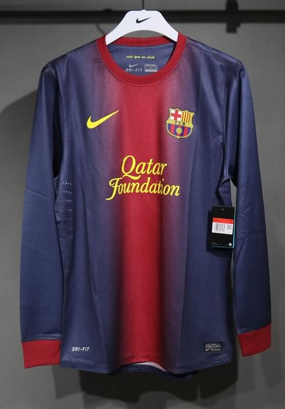 Thailand Quality(AAA) 2012/13 Barcelona Home Long Slevee Retro Soccer Jersey (Player)