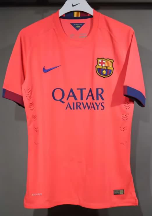 Thailand Quality(AAA) 2014/15 Barcelona Away Retro Soccer Jersey (Player)