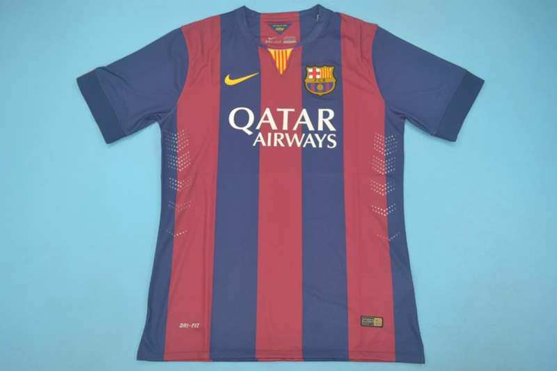 Thailand Quality(AAA) 2014/15 Barcelona Home Retro Soccer Jersey(Player)