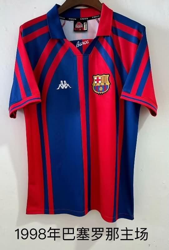 Thailand Quality(AAA) 1998 Barcelona Home Retro Soccer Jersey