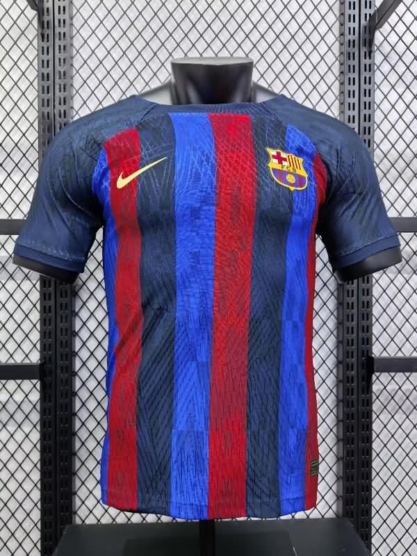 Thailand Quality(AAA) 2022/23 Barcelona Home Retro Soccer Jersey (Player)