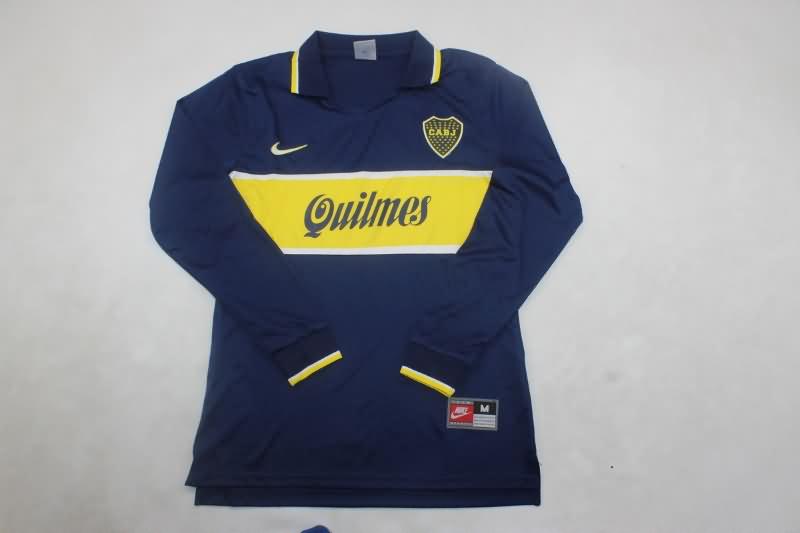 Thailand Quality(AAA) 1996/97 Boca Juniors Home Long Sleeve Retro Soccer Jersey