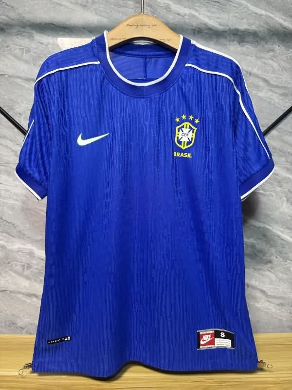 Thailand Quality(AAA) 1998 Brazil Away Retro Soccer Jersey (Player)