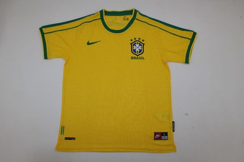 Thailand Quality(AAA) 1998 Brazil Home Retro Soccer Jersey (Player)