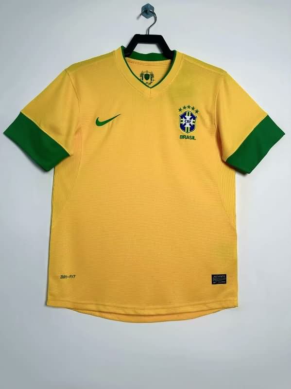 Thailand Quality(AAA) 2012 Brazil Home Retro Soccer Jersey