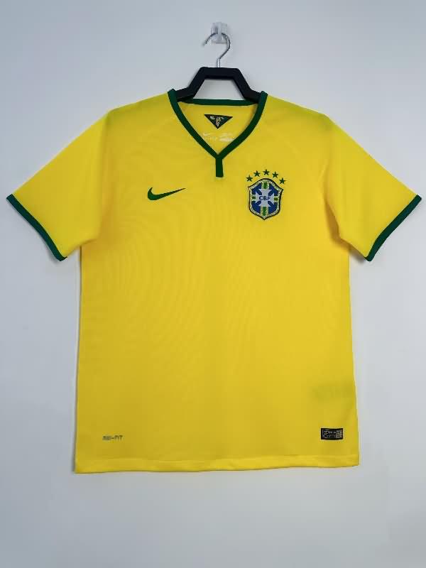 Thailand Quality(AAA) 2014 Brazil Home Retro Soccer Jersey