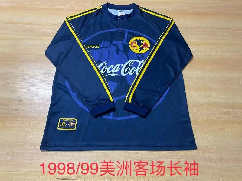 Thailand Quality(AAA) 1998/99 Club America Away Long Sleeve Retro Soccer Jersey