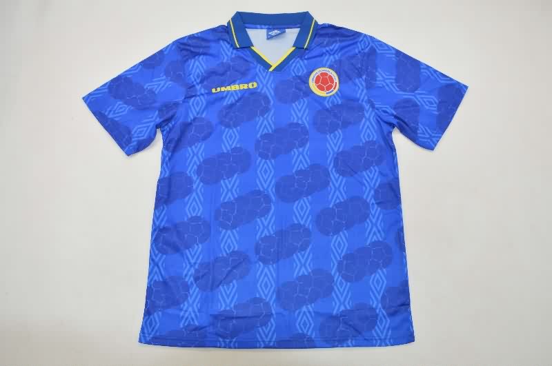 Thailand Quality(AAA) 1994 Colombia Away Retro Soccer Jersey