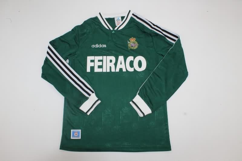 Thailand Quality(AAA) 1999/00 Deportivo La Coruna Away Long Sleeve Retro Soccer Jersey