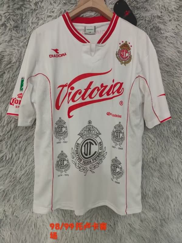 Thailand Quality(AAA) 1998/99 Deportivo Toluca Away Retro Soccer Jersey