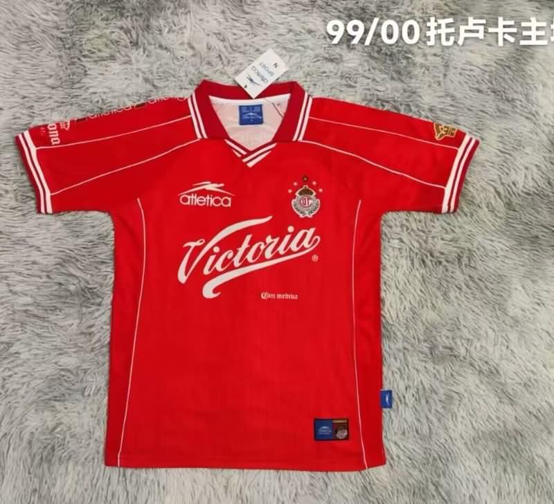 Thailand Quality(AAA) 1999/00 Deportivo Toluca Home Retro Soccer Jersey