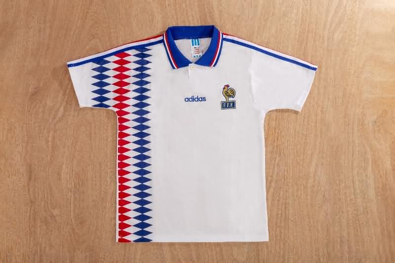 Thailand Quality(AAA) 1994 France Away Retro Soccer Jersey