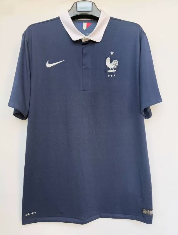 Thailand Quality(AAA) 2014 France Home Retro Soccer Jersey