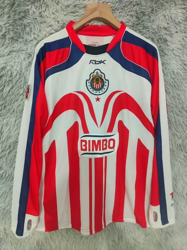Thailand Quality(AAA) 2006/07 Guadalajara Home Long Sleeve Retro Soccer Jersey