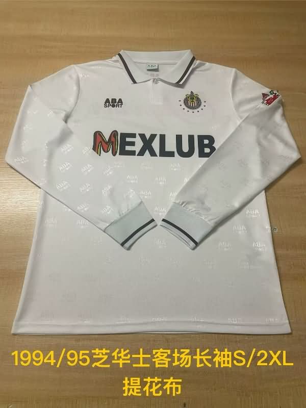 Thailand Quality(AAA) 1994/96 Guadalajara Away Long Sleeve Retro Soccer Jersey