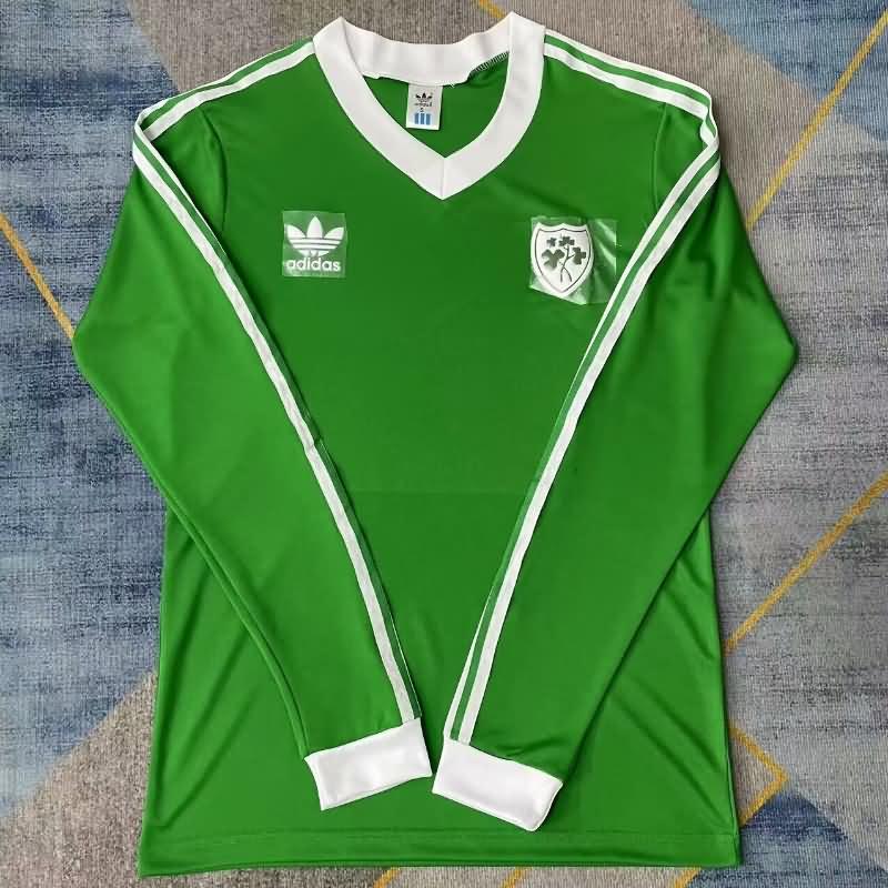 Thailand Quality(AAA) 1986 Ireland Home Long Sleeve Retro Soccer Jersey