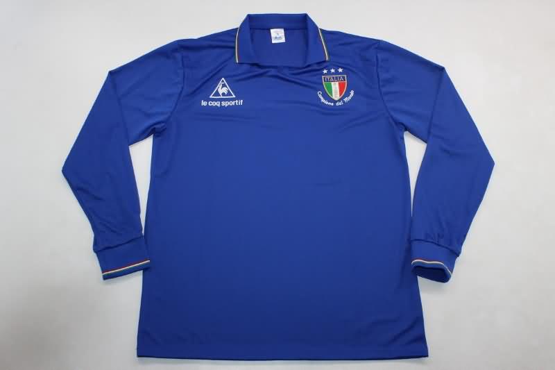 Thailand Quality(AAA) 1982 Italy Home Long Sleeve Retro Soccer Jersey