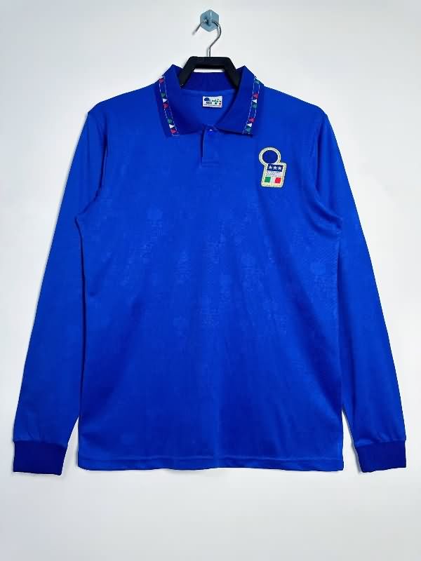 Thailand Quality(AAA) 1994 Italy Home Retro Long Sleeve Soccer Jersey