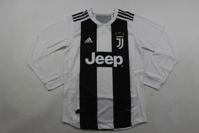 Thailand Quality(AAA) 2018/19 Juventus Home Long Sleeve Retro Soccer Jersey (Player)