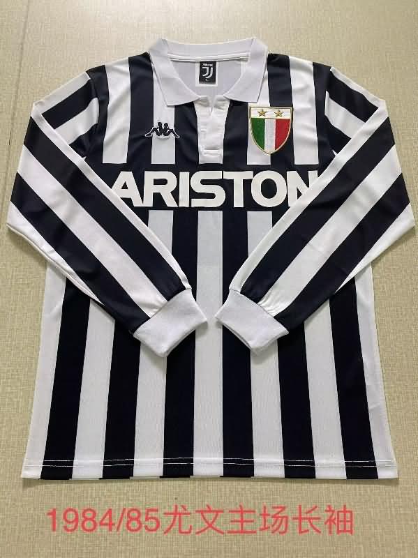 Thailand Quality(AAA) 1984/85 Juventus Home Long Sleeve Retro Soccer Jersey