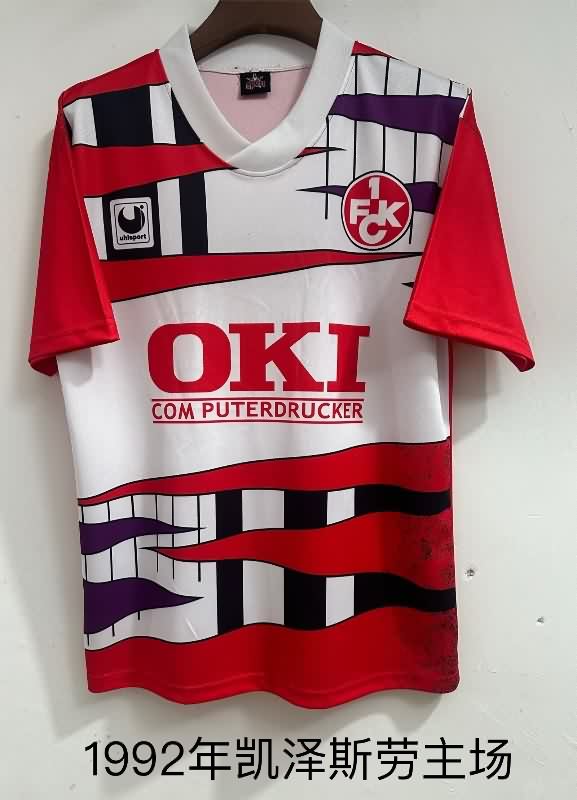Thailand Quality(AAA) 1991/92 Kaiserslautern Home Retro Soccer Jersey