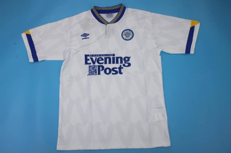 Thailand Quality(AAA) 1991/92 Leeds United Home Retro Soccer Jersey