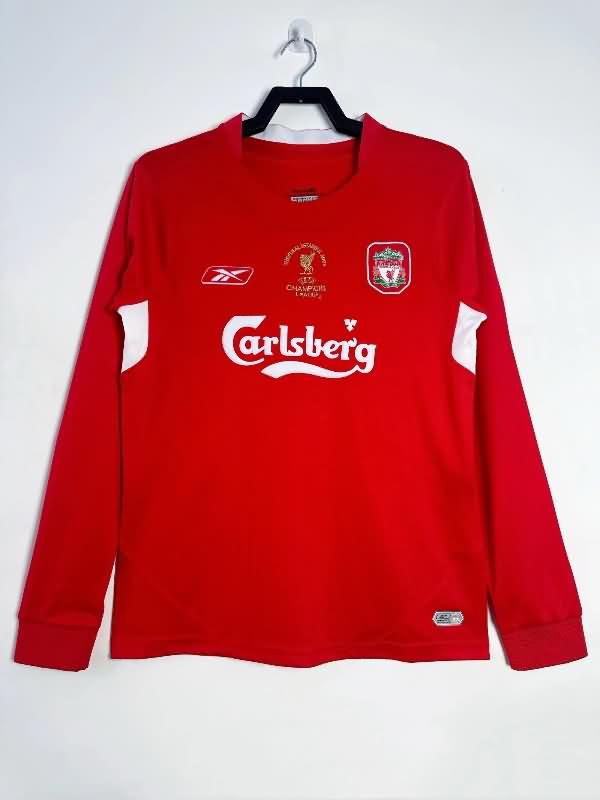 Thailand Quality(AAA) 2004/05 Liverpool Home Final Long Sleeve Retro Soccer Jersey