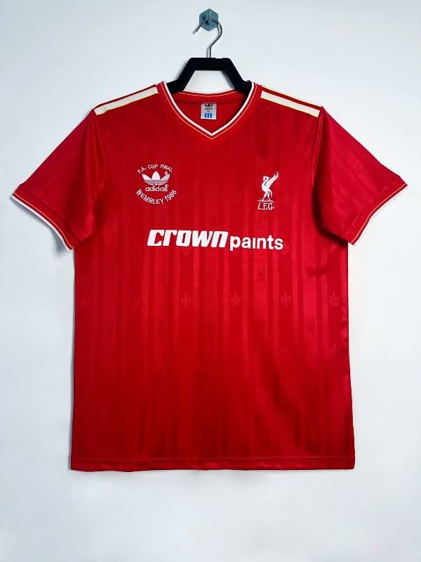 Thailand Quality(AAA) 1986 Liverpool F.A. CUP FINAL Home Retro Soccer Jersey