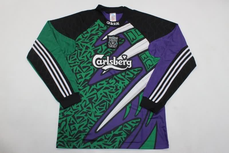 Thailand Quality(AAA) 1995/96 Liverpool Goalkeeper Green Long Sleeve Retro Soccer Jersey