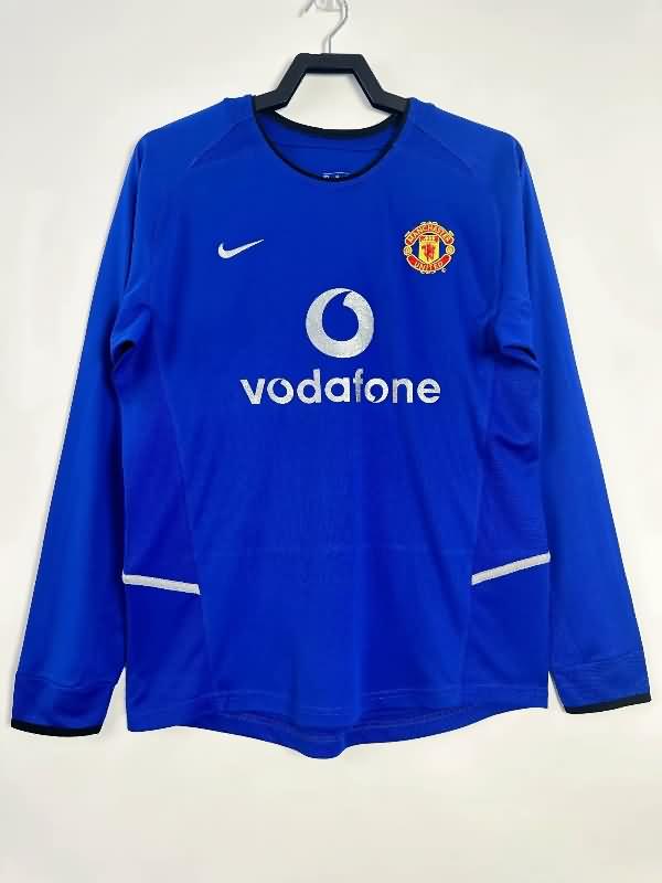 Thailand Quality(AAA) 2002/03 Manchester United Third Long Sleeve Retro Soccer Jersey