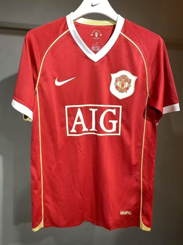 Thailand Quality(AAA) 2006/07 Manchester United Home Retro Soccer Jersey(Player)