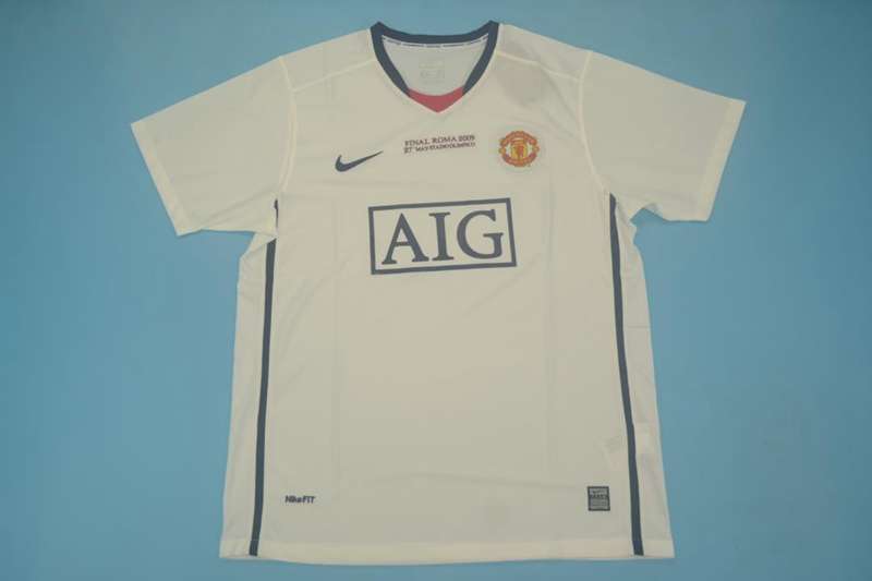 Thailand Quality(AAA) 2009 Manchester United UCL Final Away Retro Soccer Jersey
