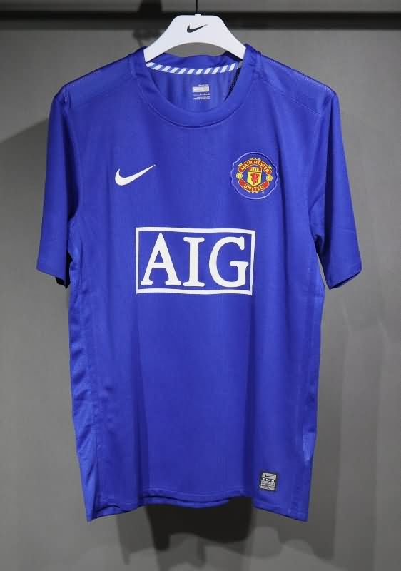 Thailand Quality(AAA) 2008/09 Manchester United Third Retro Soccer Jersey(Player)
