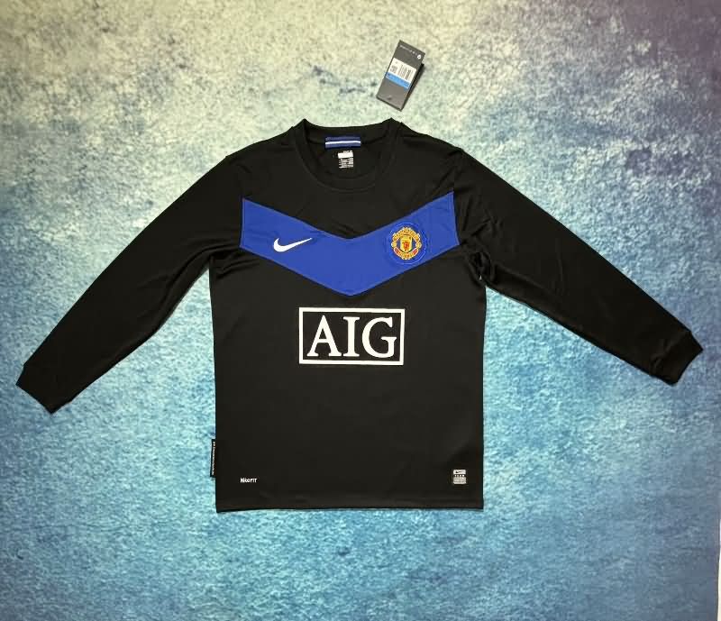 Thailand Quality(AAA) 2009/10 Manchester United Away Long Retro Soccer Jersey