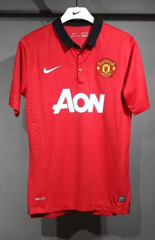 Thailand Quality(AAA) 2013/14 Manchester United Home Retro Soccer Jersey (Player)