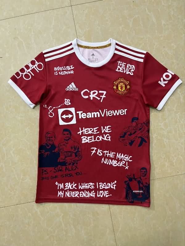 Thailand Quality(AAA) 2021/22 Manchester United Home Special Retro Soccer Jersey
