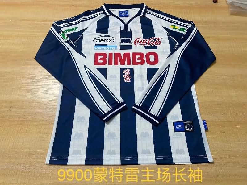 Thailand Quality(AAA) 1999/00 Monterrey Home Long Sleeve Retro Soccer Jersey