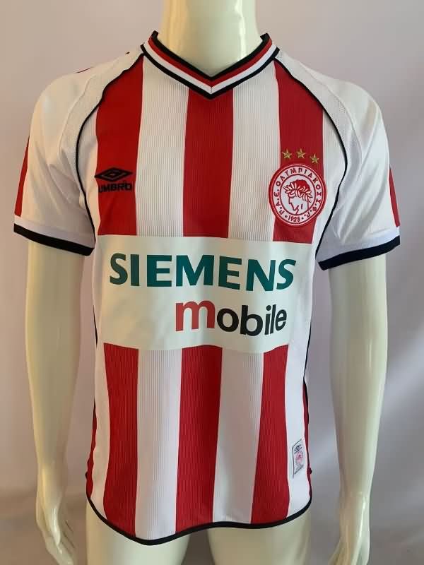 Thailand Quality(AAA) 2001/02 Olympiacos Home Retro Soccer Jersey