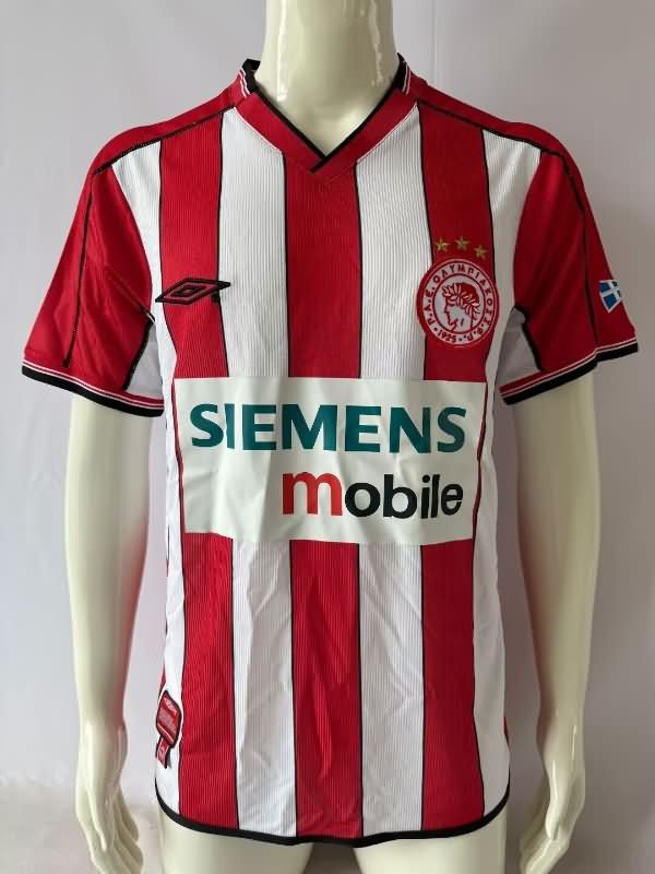 Thailand Quality(AAA) 2002/03 Olympiacos Home Retro Soccer Jersey