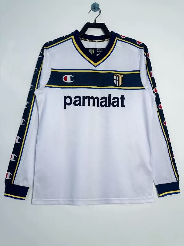 Thailand Quality(AAA) 2002/03 Parma Away Retro Long Sleeve Soccer Jersey