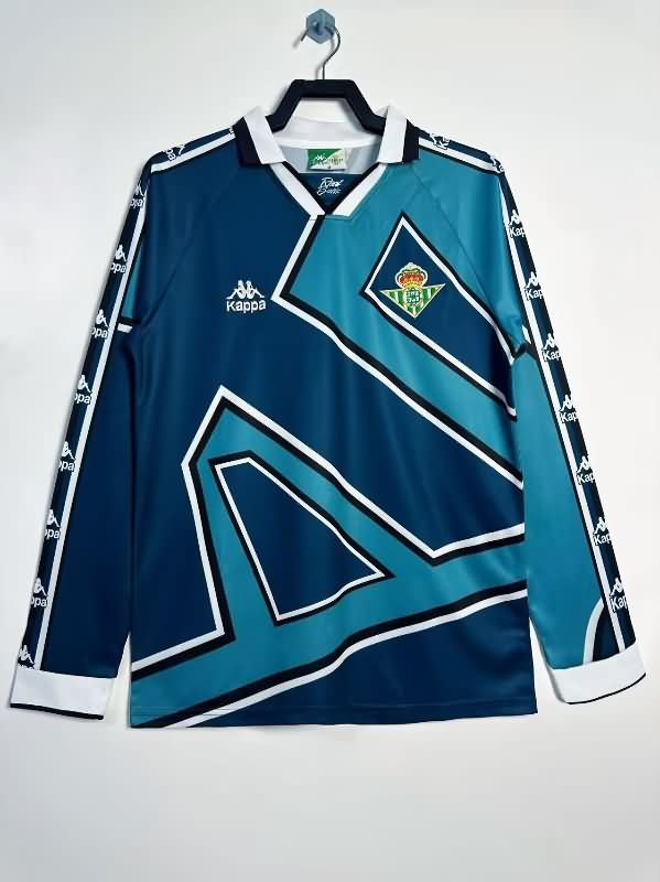 Thailand Quality(AAA) 1995/97 Real Betis Away Long Slevee Retro Soccer Jersey