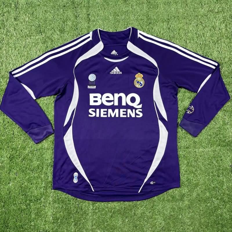 Thailand Quality(AAA) 2006/07 Real Madrid Third Long Sleeve Retro Soccer Jersey