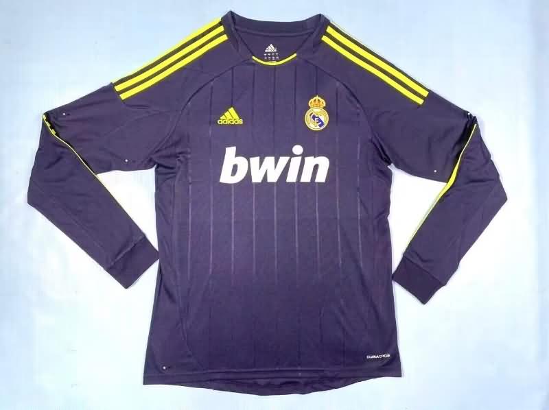 Thailand Quality(AAA) 2012/13 Real Madrid Away Long Sleeve Retro Soccer Jersey