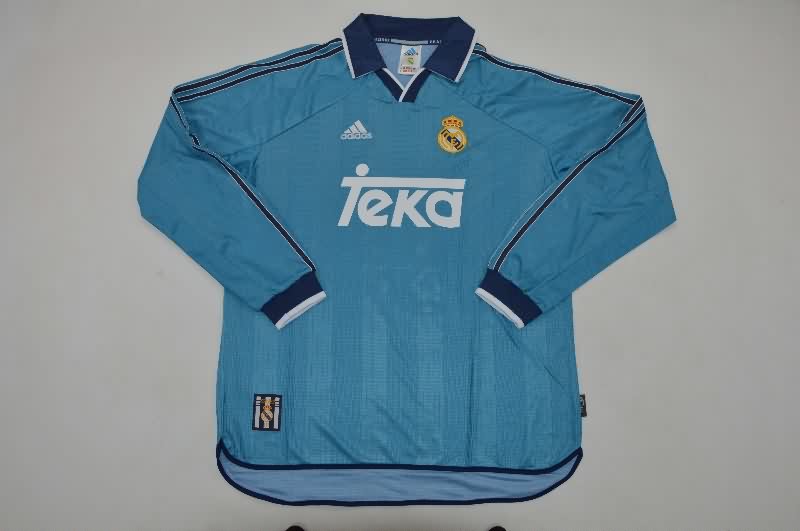 Thailand Quality(AAA) 1999/01 Real Madrid Third Long Sleeve Retro Soccer Jersey