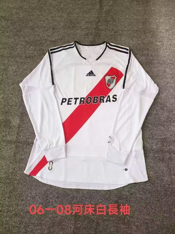 Thailand Quality(AAA) 2006/07 River Plate Home Long Sleeve Retro Soccer Jersey